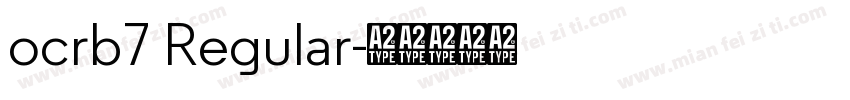 ocrb7 Regular字体转换